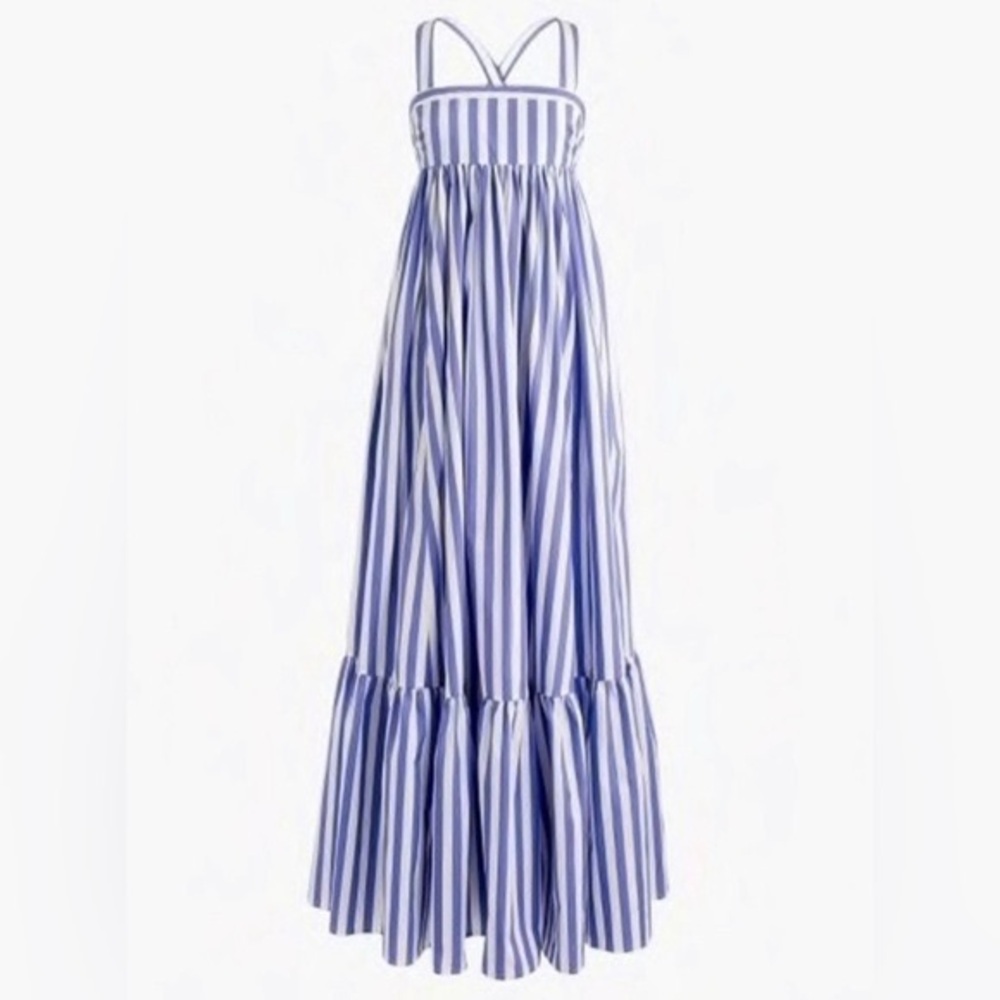 J. Crew Blue and White Striped Maxi Dress - Picture 9 of 9